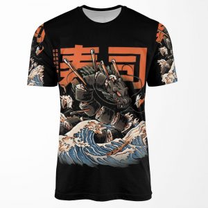 The Black Sushi Dragon All-over-print T-shirt
