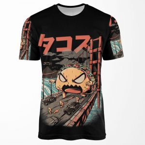 The Black Takaiju All-over-print T-shirt