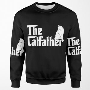 The Catfather T Shirt Funny Cat Parody Men Fathers Day Gift All-over-print Unisex Sweatshirt
