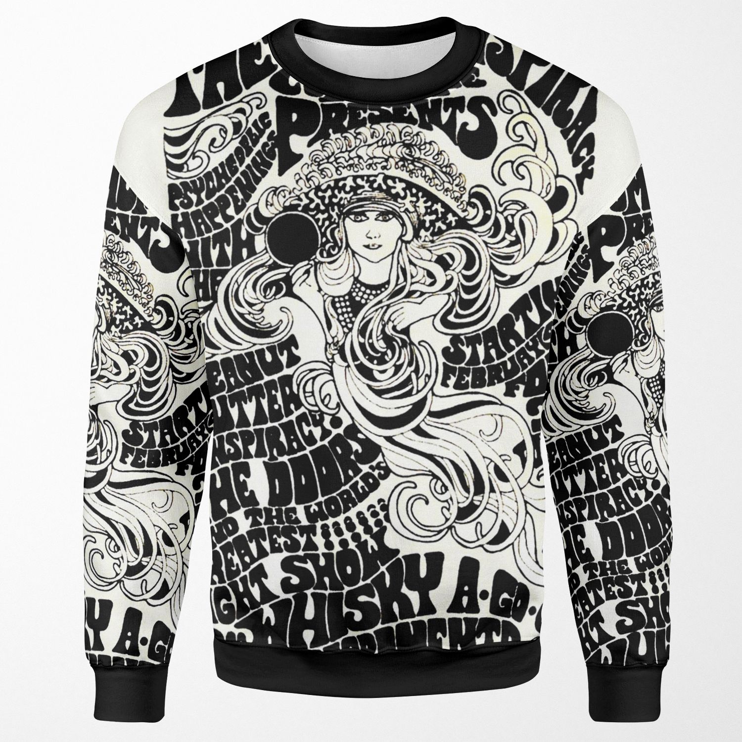 The Doors San Francisco Gig Poster Painting All-over-print Unisex Sweatshirt