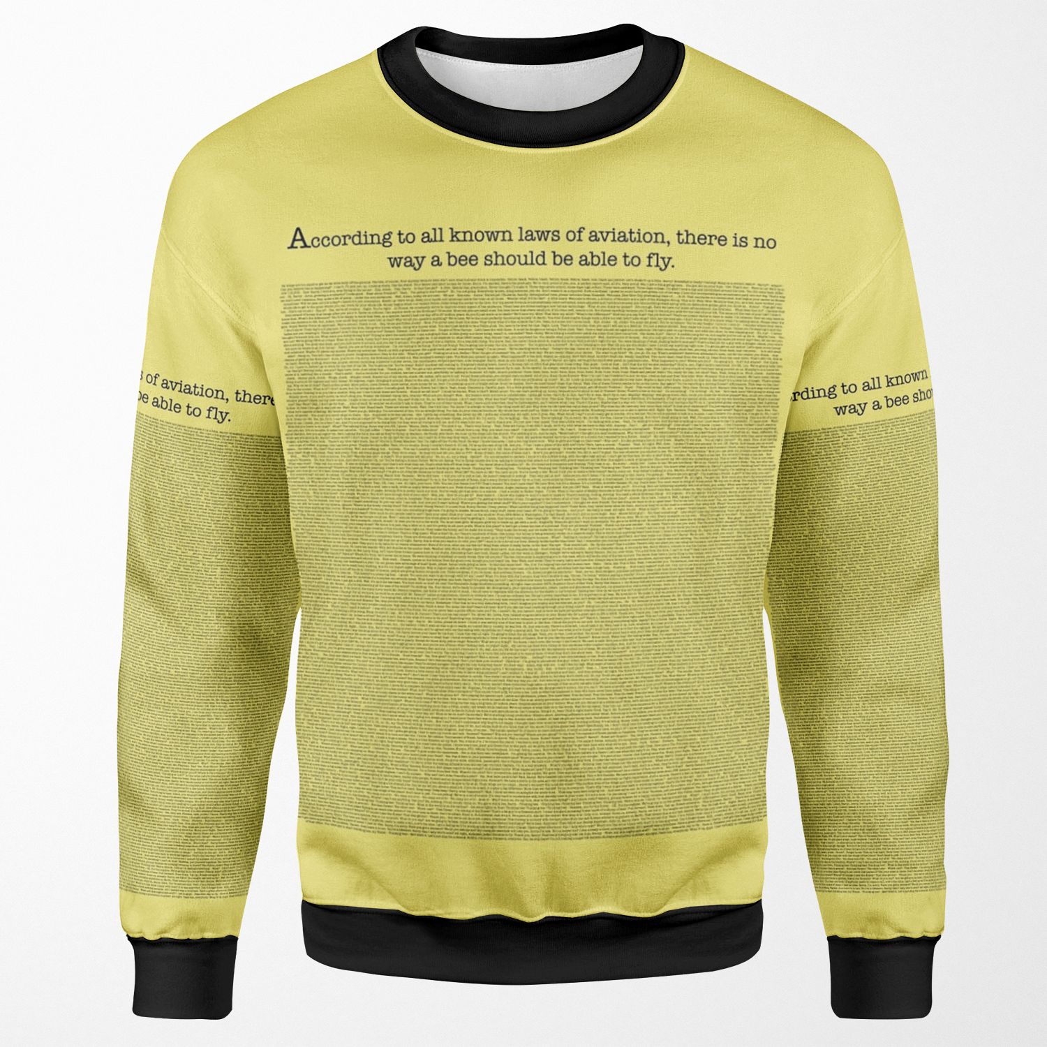 The Entire Bee Movie Script All-over-print Unisex Sweatshirt