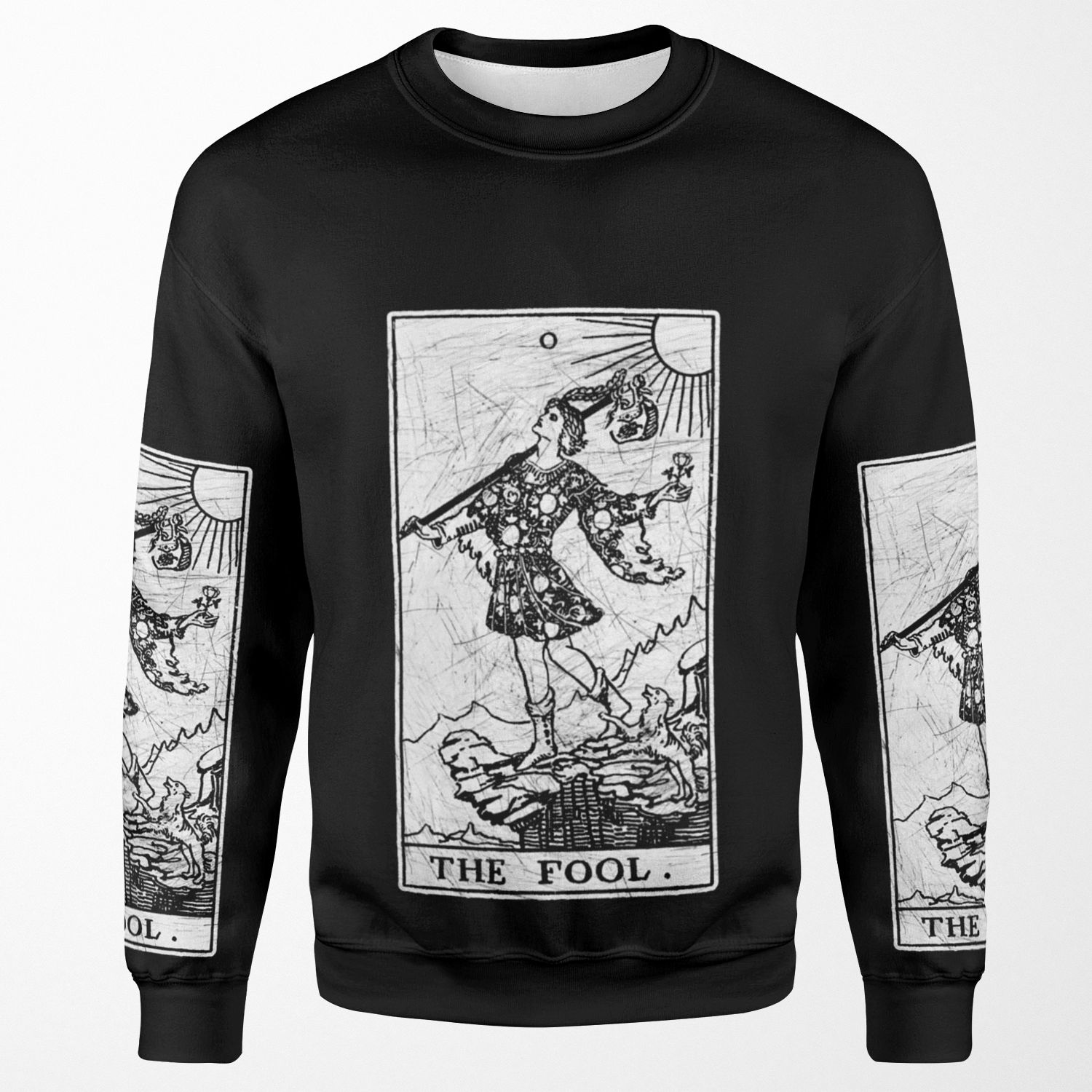 The Fool Tarot Card Major Arcana Fortune Telling Occult All-over-print Unisex Sweatshirt