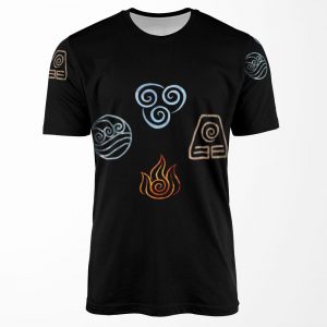 The Four Elements Avatar Symbols All-over-print T-shirt