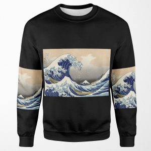 The Great Wave Off Kanagawa By Katsushika Hokusai Reproduction All-over-print Unisex Sweatshirt