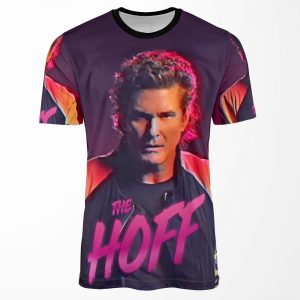 The Hoff David Hasselhoff Retro Allover Patten All-over-print T-shirt