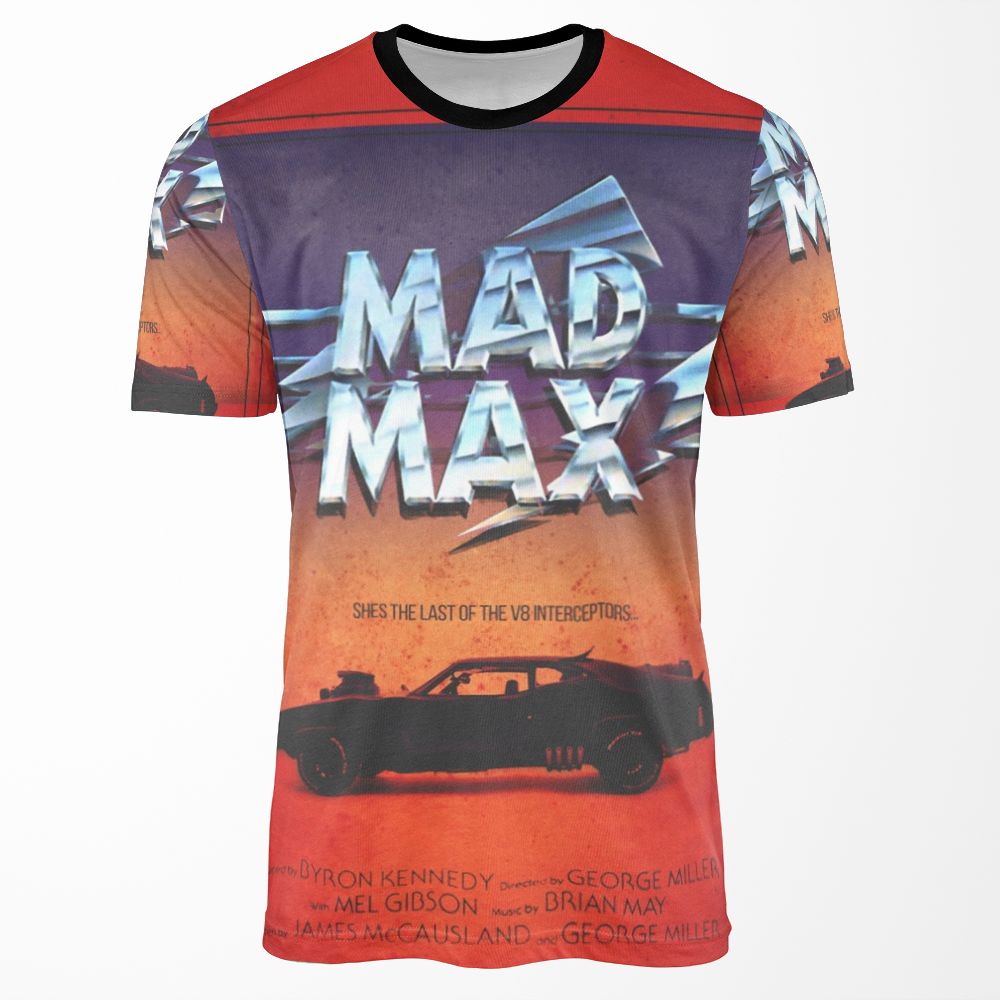 The Last Of The V8 S Vintage Custom Mad Max Poster All-over-print T-shirt