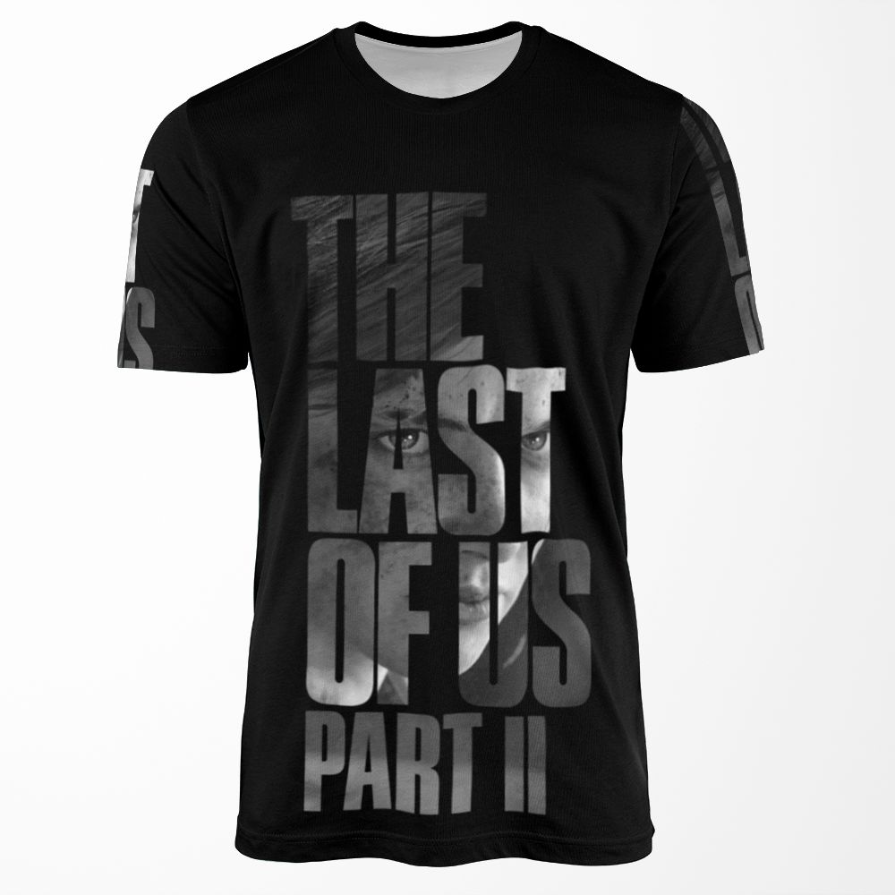 The Last Of Us Part 2 Vengeful Ellie Black And White All-over-print T-shirt