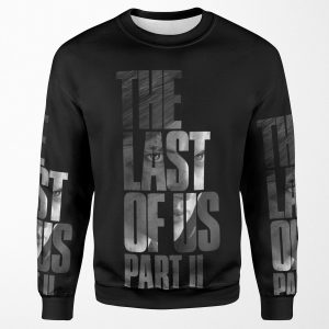 The Last Of Us Part 2 Vengeful Ellie Black And White All-over-print Unisex Sweatshirt