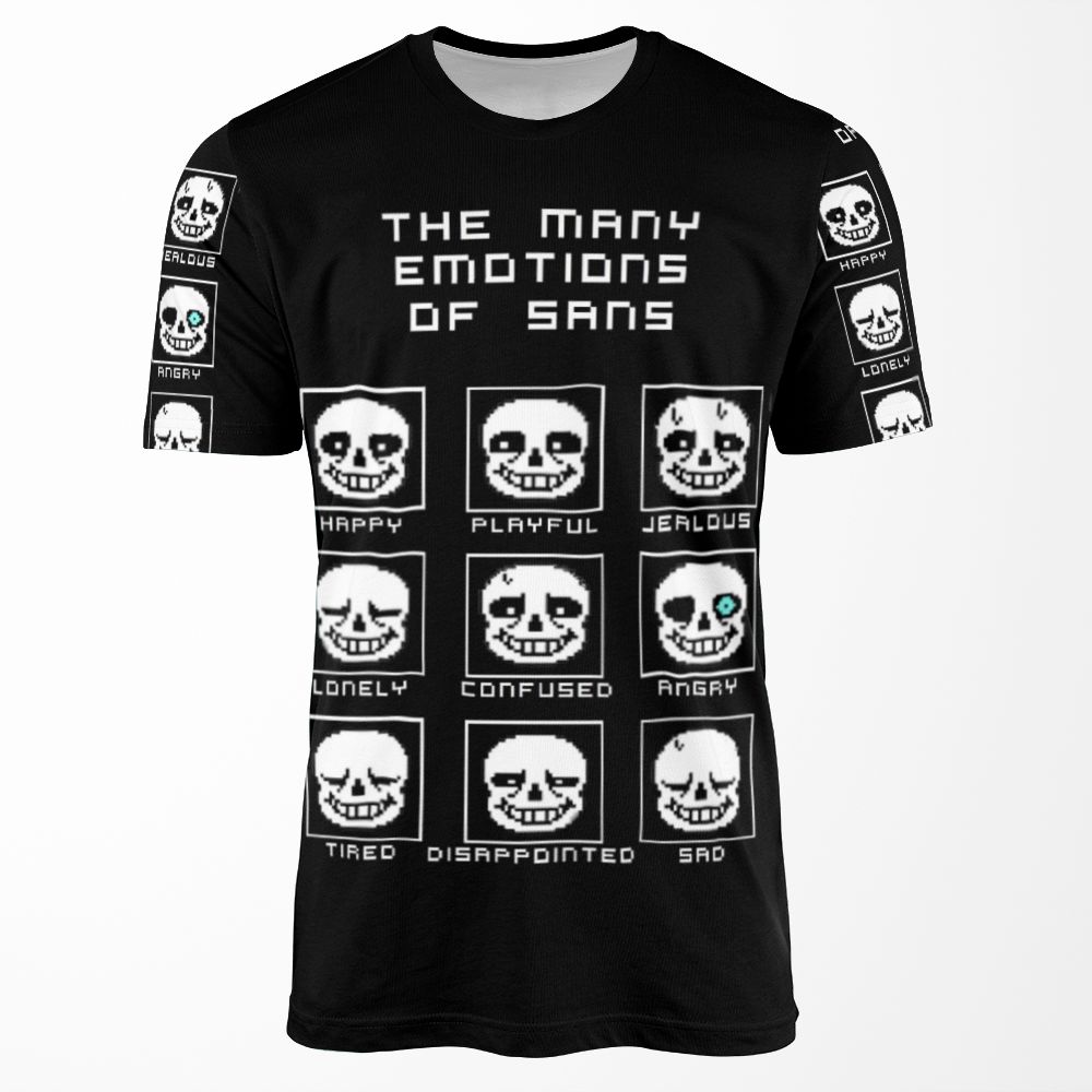 The Many Emotions Of Sans Undertale All-over-print T-shirt