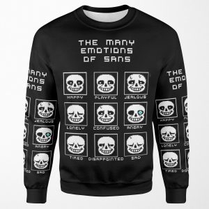 The Many Emotions Of Sans Undertale All-over-print Unisex Sweatshirt