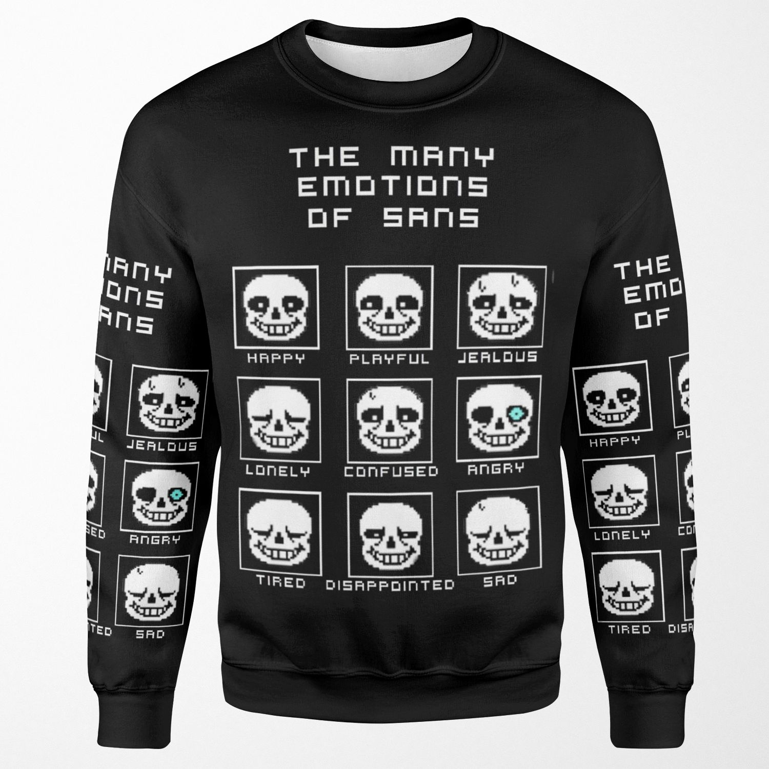 The Many Emotions Of Sans Undertale All-over-print Unisex Sweatshirt