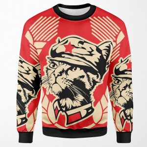 The Mini Kitty Commune Flag All-over-print Unisex Sweatshirt