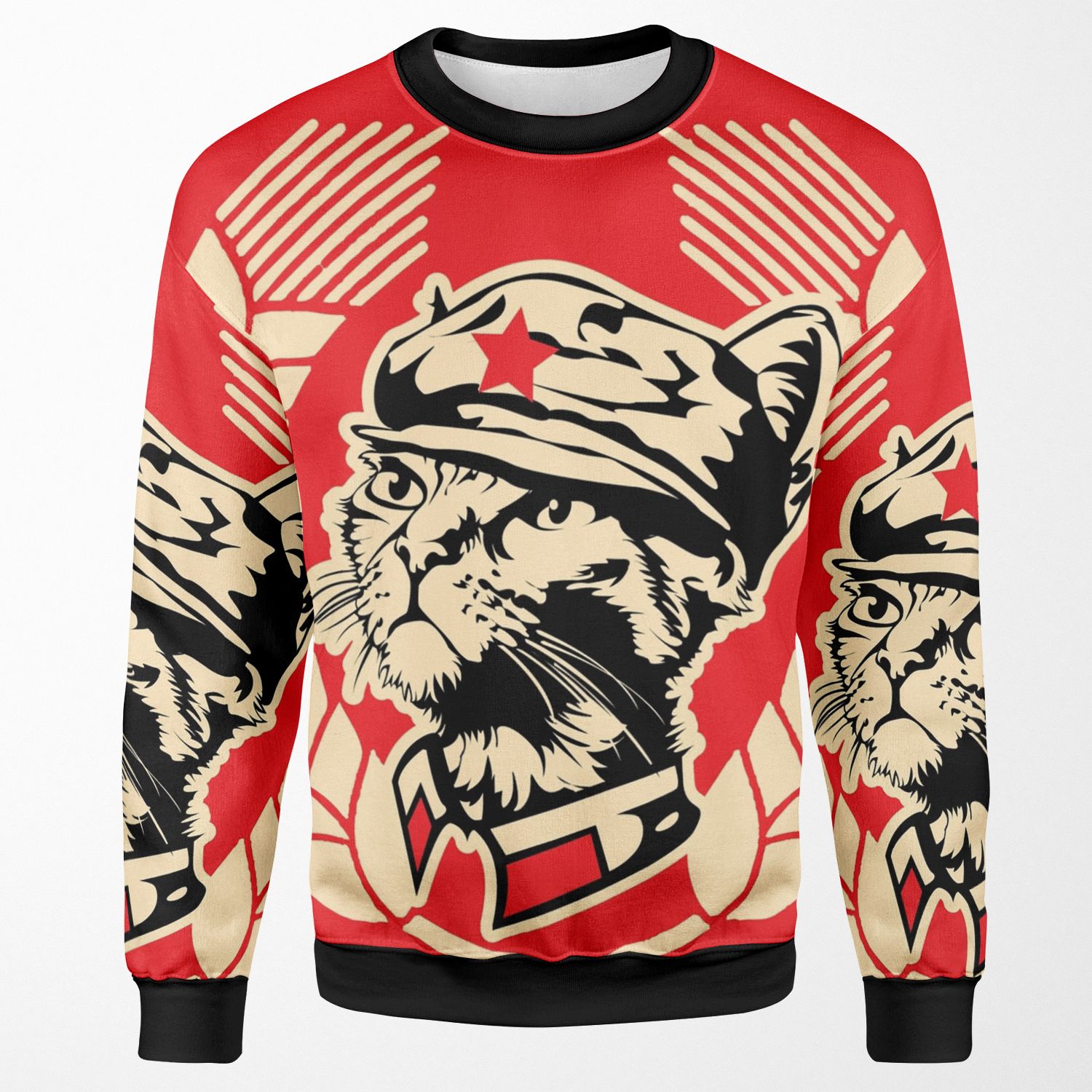 The Mini Kitty Commune Flag All-over-print Unisex Sweatshirt