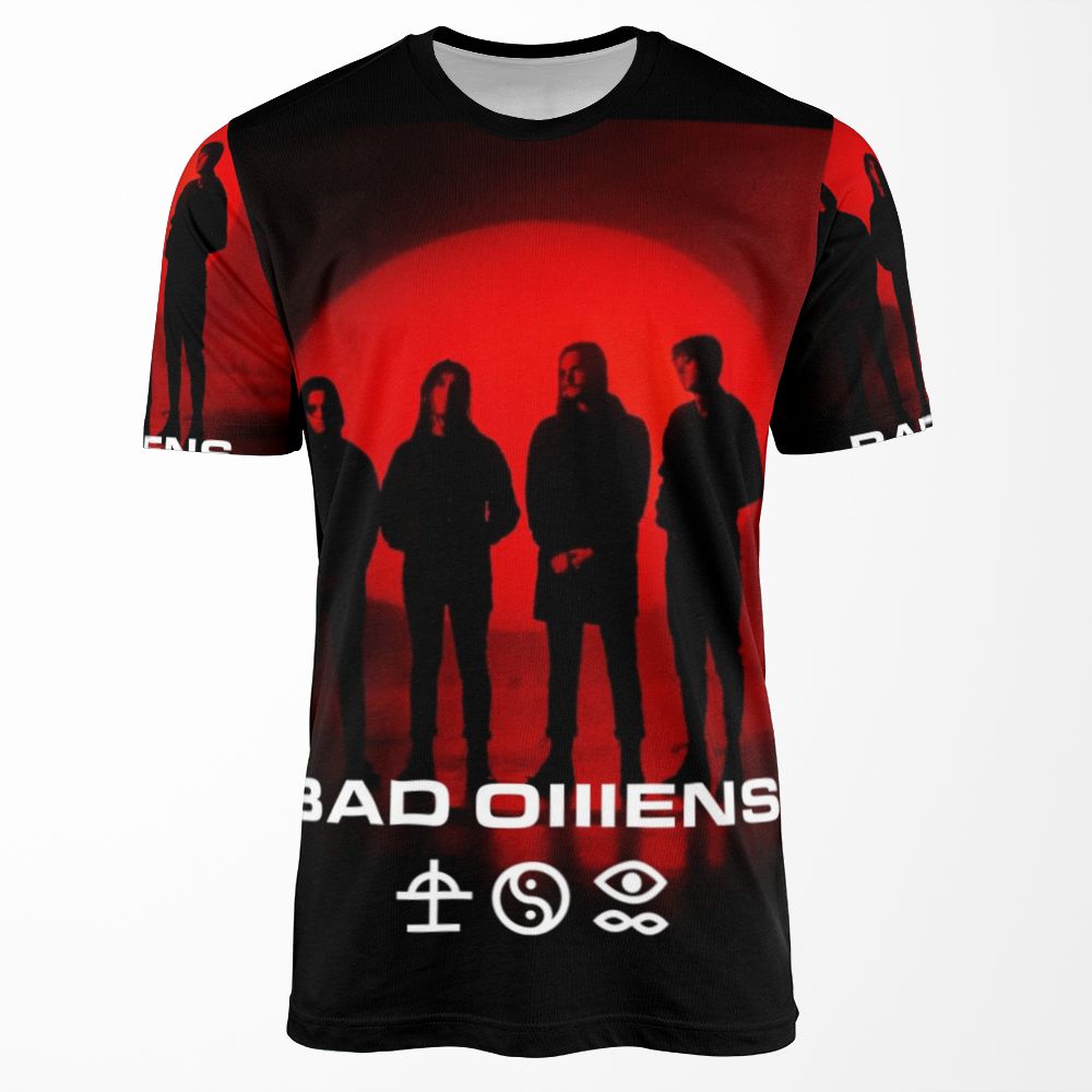 The Most Popular Of Bad Omens Is An Metalcore All-over-print T-shirt