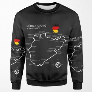 The Nurburgring Nordschleife All-over-print Unisex Sweatshirt
