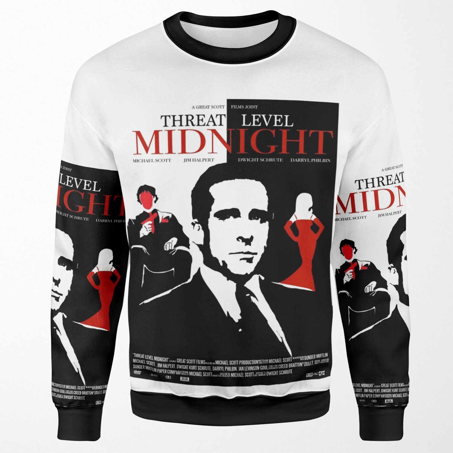 The Office Threat Level Midnight Movie Poster All-over-print Unisex Sweatshirt