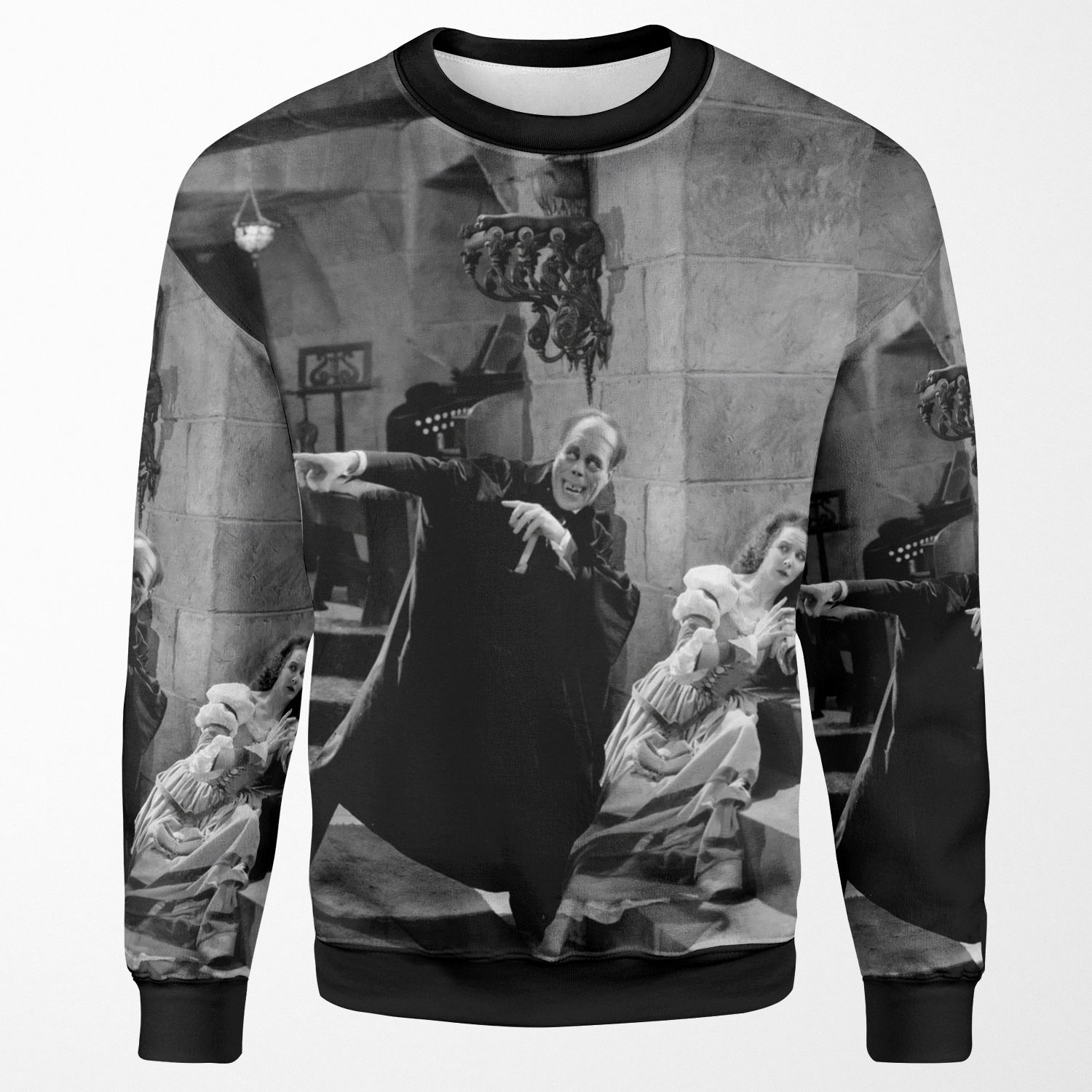 The Phantom Of The Opera 1925 The Phantom Taunts Christine All-over-print Unisex Sweatshirt