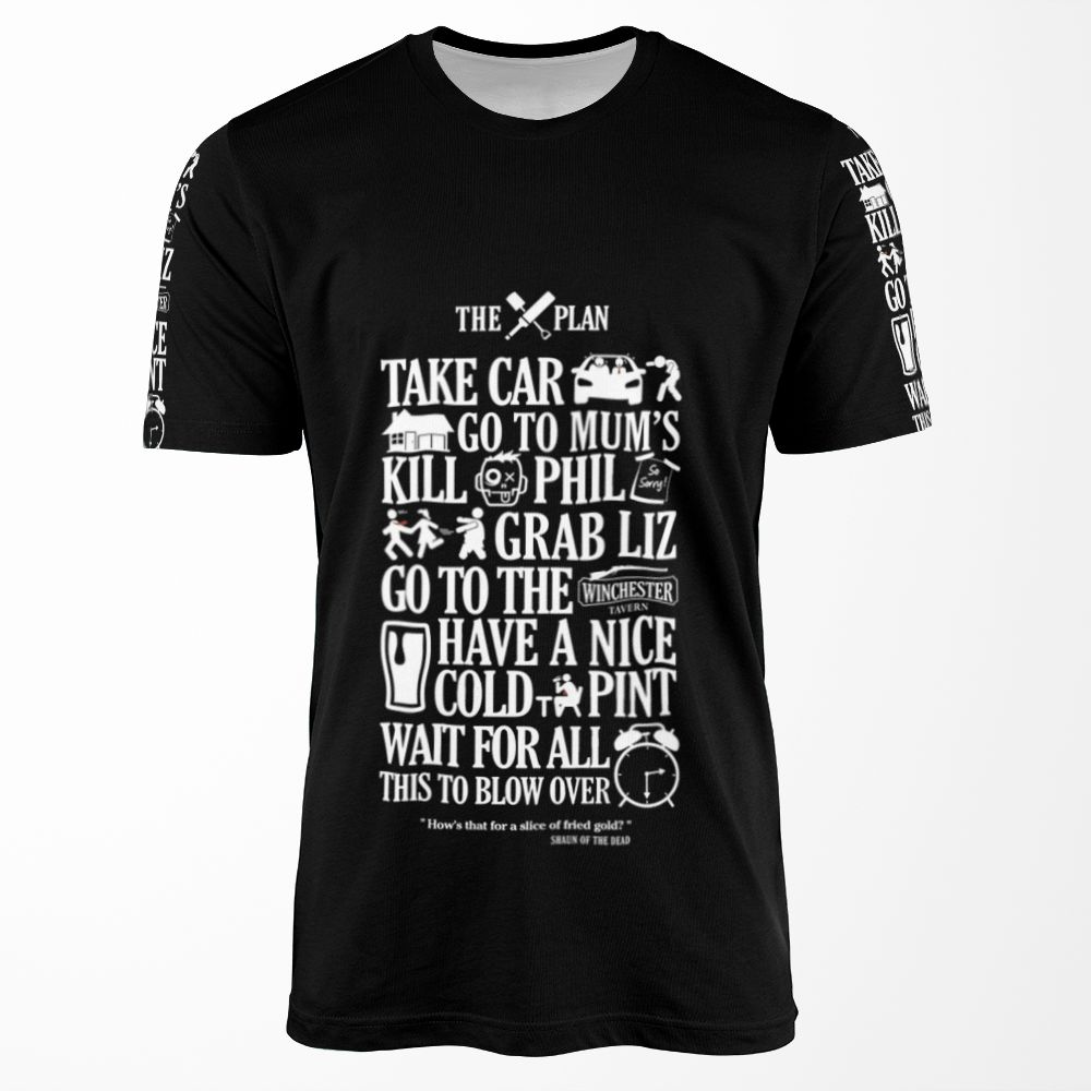 The Plan Shaun Of The Dead Dark Variant All-over-print T-shirt