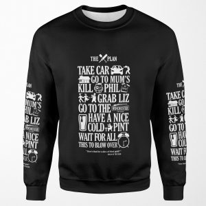 The Plan Shaun Of The Dead Dark Variant All-over-print Unisex Sweatshirt