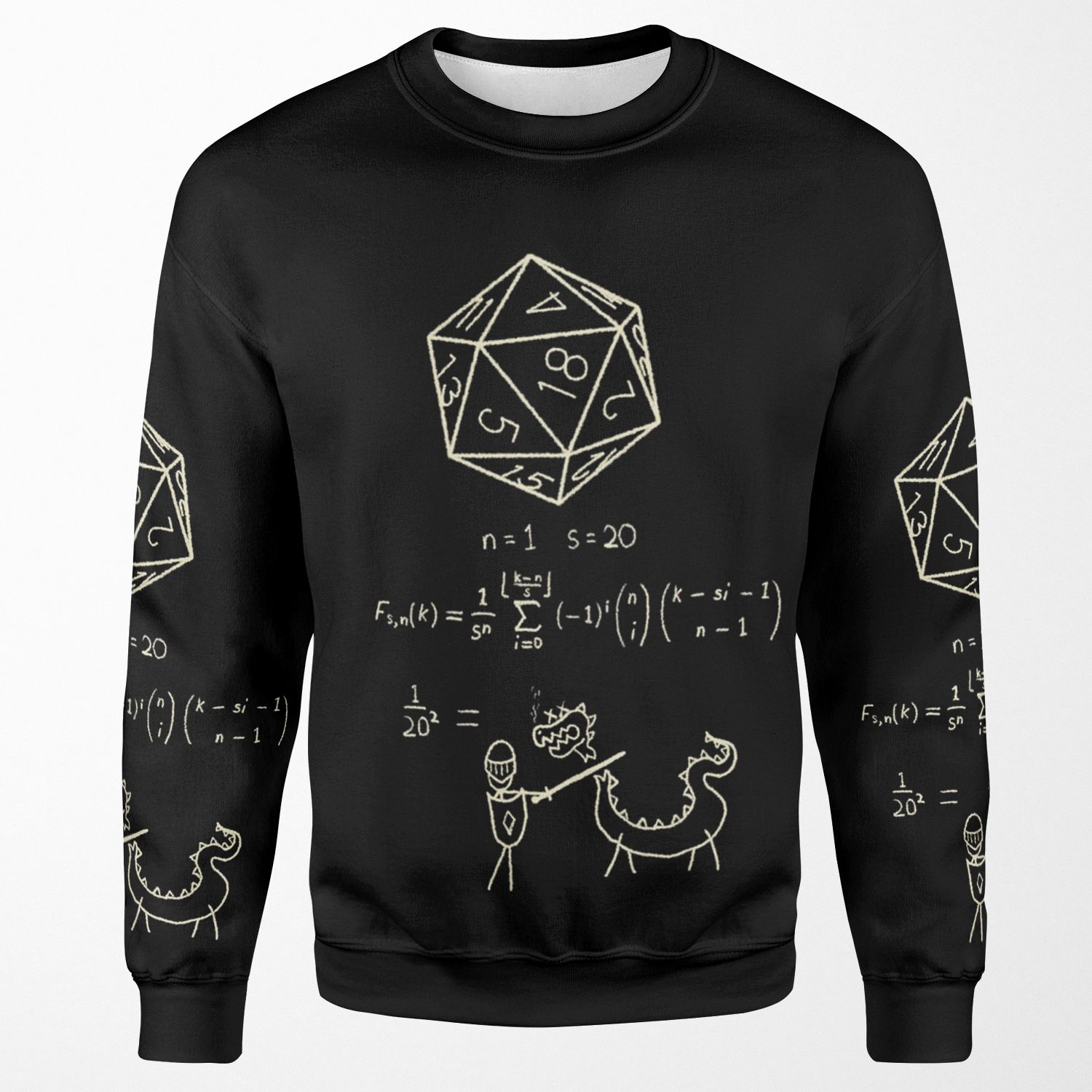 The Science Of 20 Sided Dice All-over-print Unisex Sweatshirt