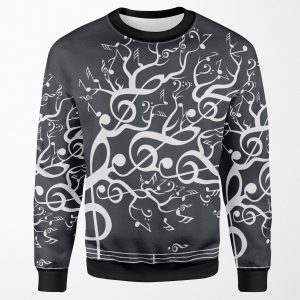 The Sound Of Nature In Motion White All-over-print Unisex Sweatshirt