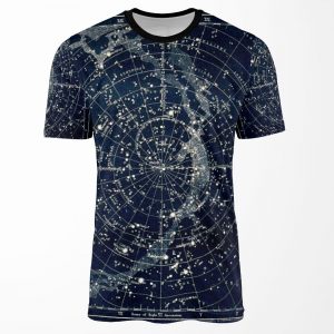 The Star Constellations Vintage 1900 Galaxy Print All-over-print T-shirt
