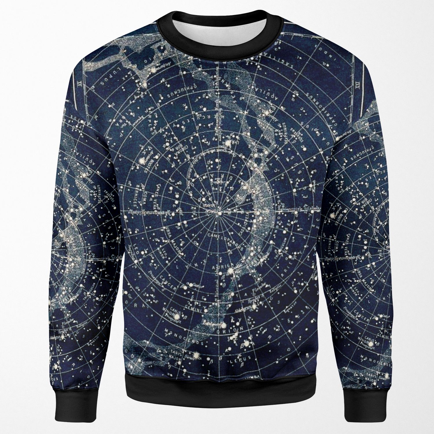 The Star Constellations Vintage 1900 Galaxy Print All-over-print Unisex Sweatshirt