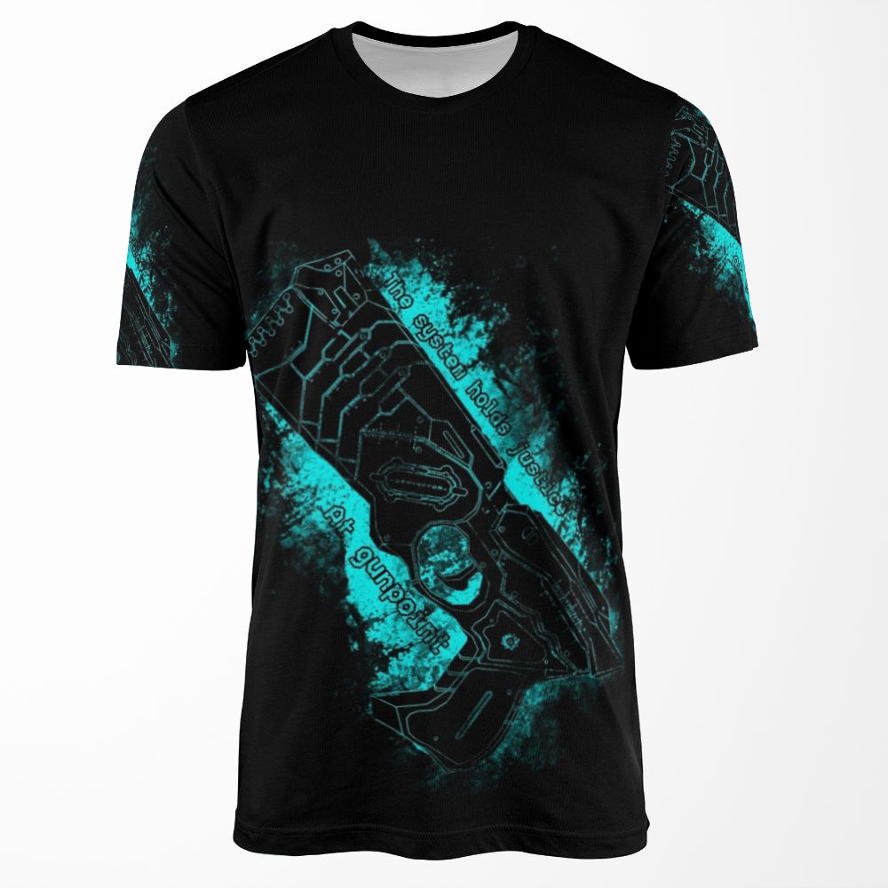 The System Holds Justice At Gunpoint All-over-print T-shirt