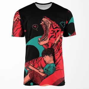 The Tiger And The Girl All-over-print T-shirt
