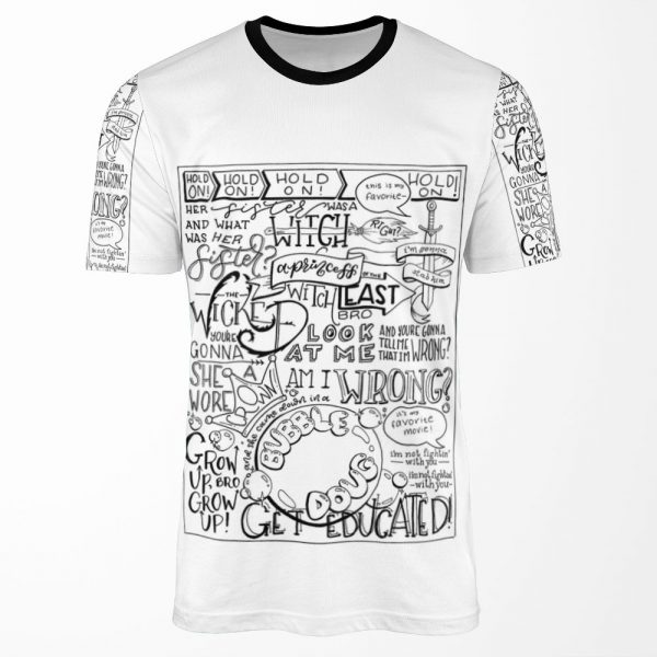 The Wicked Witch Of The East Bro Hand Lettered All-over-print T-shirt