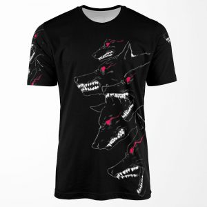 The Wolf On Black All-over-print T-shirt
