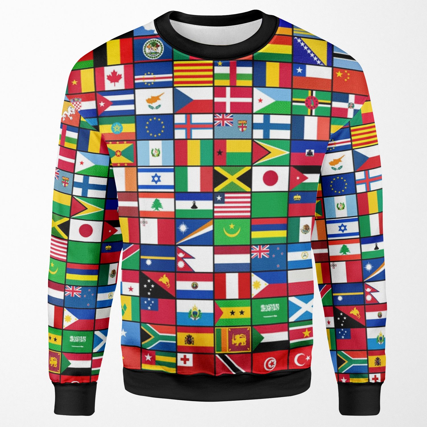 The World S Flags All-over-print Unisex Sweatshirt