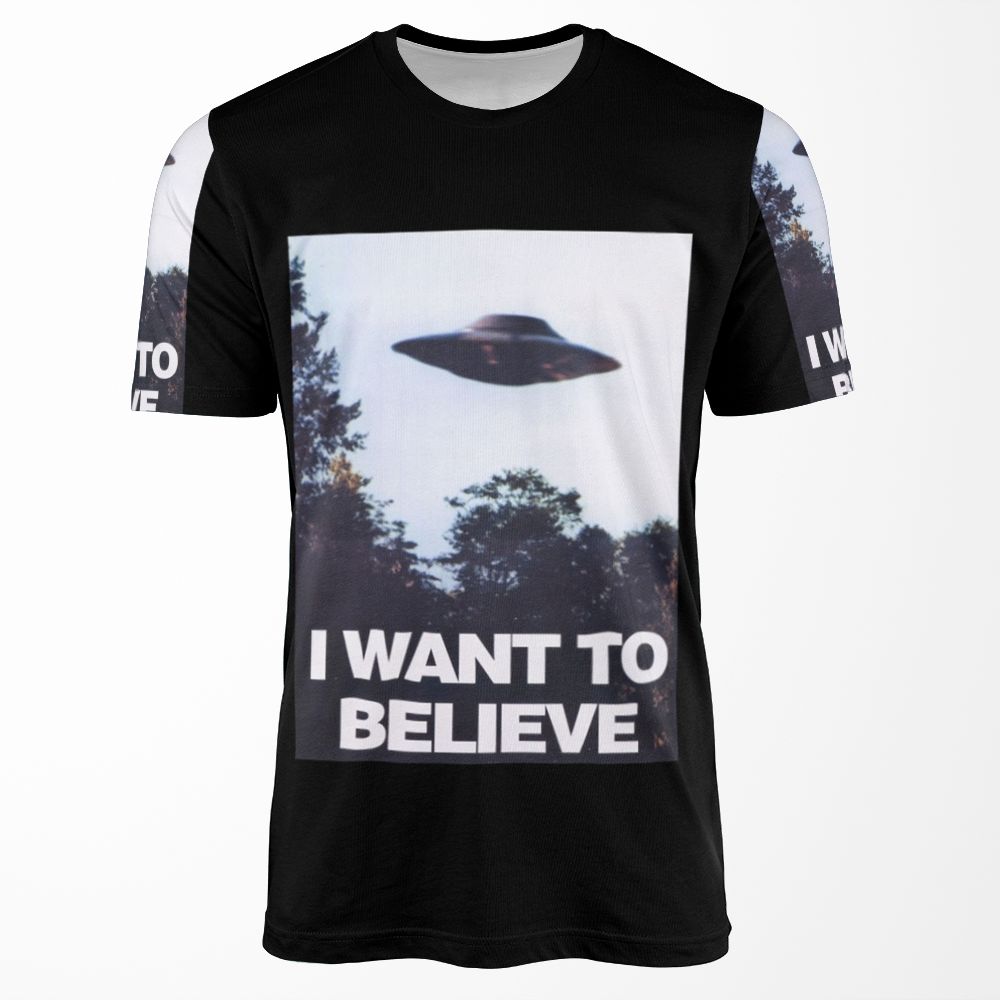 The X Files I Want To Believe All-over-print T-shirt