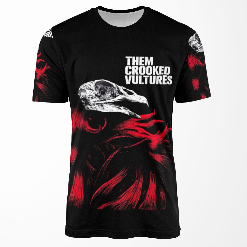 Them Crooked Vulturejosh Homme Poster Qotsa Sticker All-over-print T-shirt