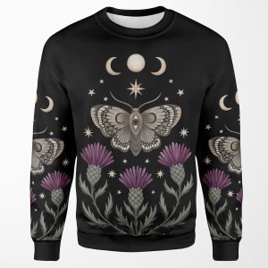 Thistle And Moth All-over-print Unisex Sweatshirt