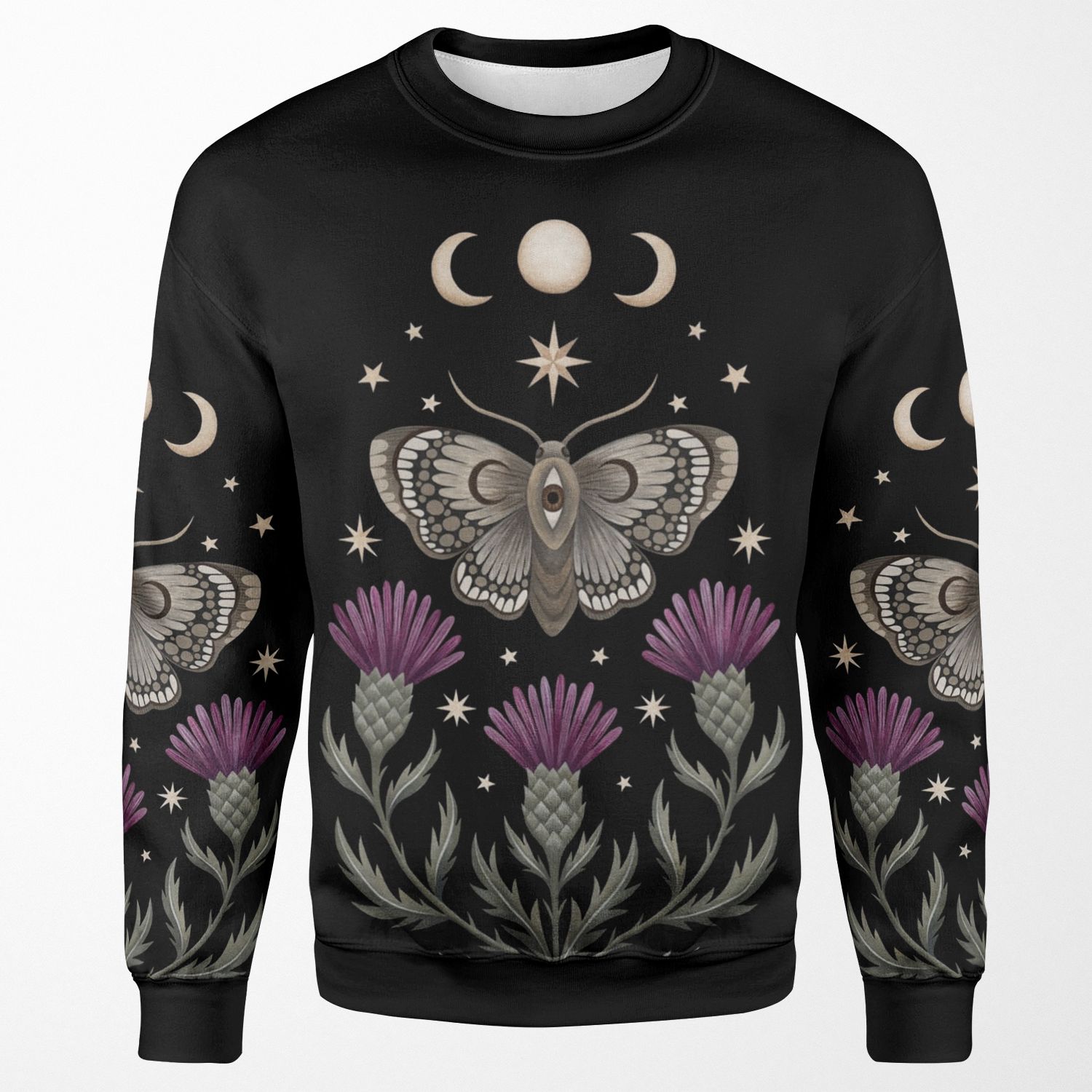 Thistle And Moth All-over-print Unisex Sweatshirt