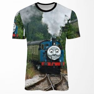 Thomas Huffing And Puffing Up The Track All-over-print T-shirt