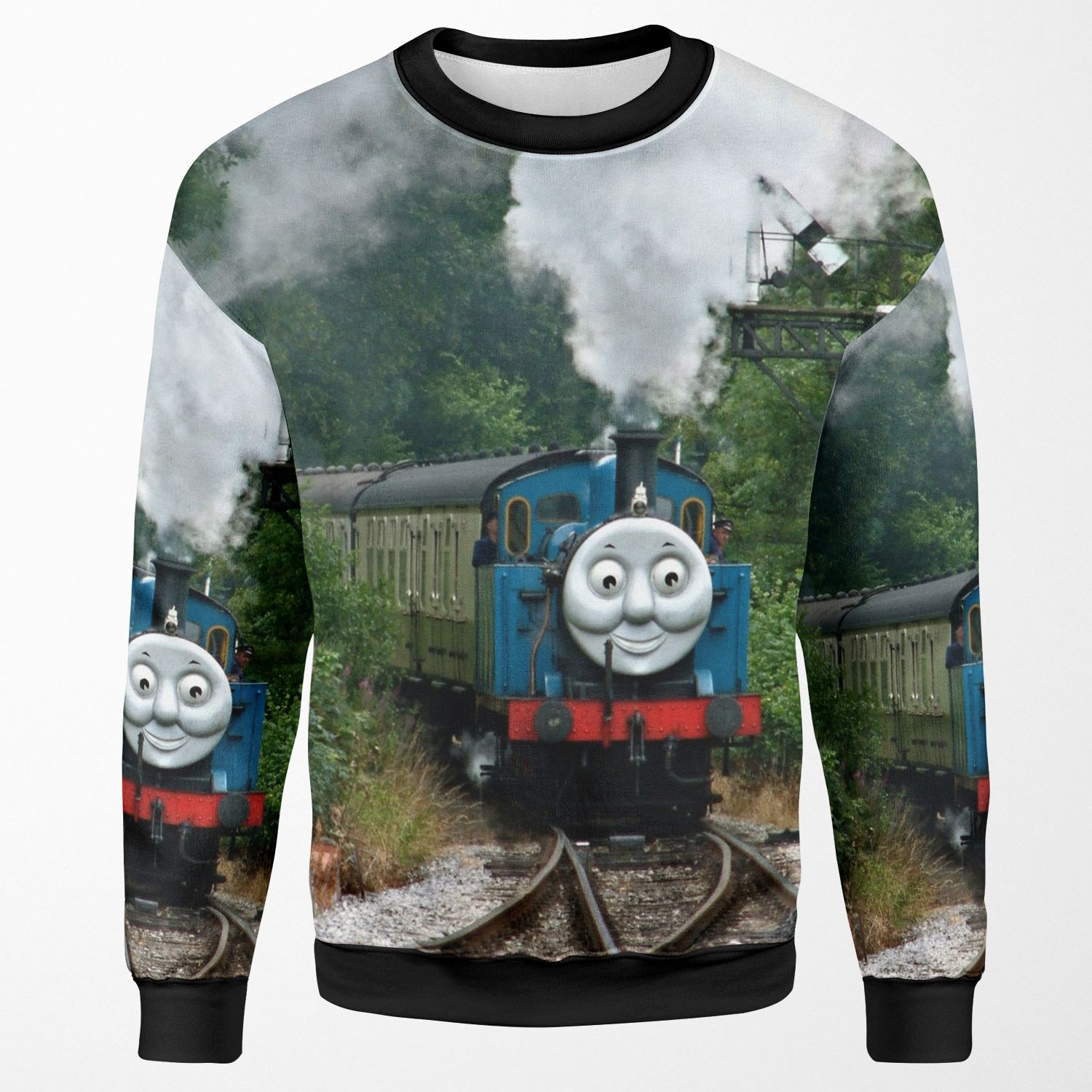 Thomas Huffing And Puffing Up The Track All-over-print Unisex Sweatshirt