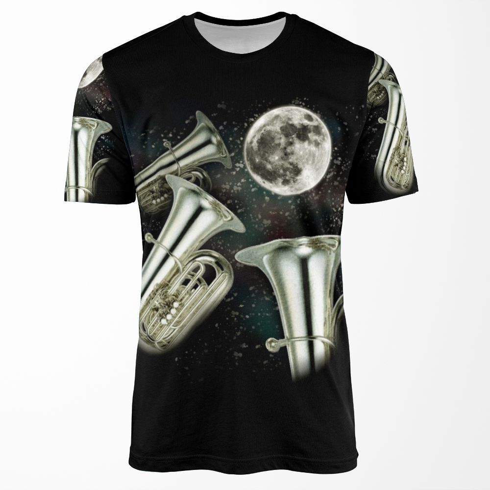 Three Tuba Moon All-over-print T-shirt