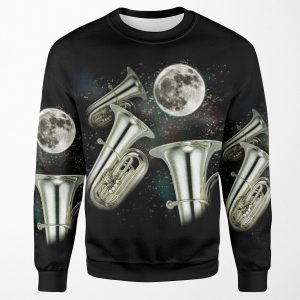 Three Tuba Moon All-over-print Unisex Sweatshirt