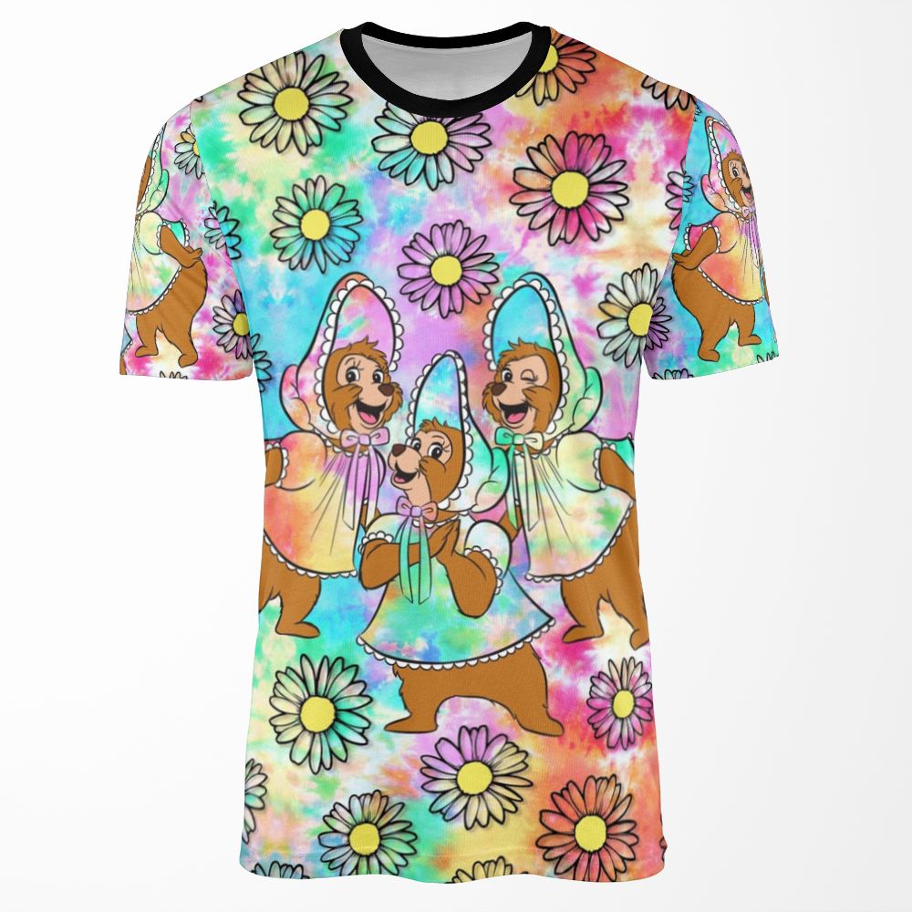 Tie Dye Sun Bonnets All-over-print T-shirt