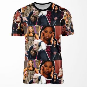 Tiffany Pollard Collage Montage Flavorette Celebrity Memes Reality Tv Puns Banter Jokes Funny Moments Gift Ideas Good Vibes All-over-print T-shirt