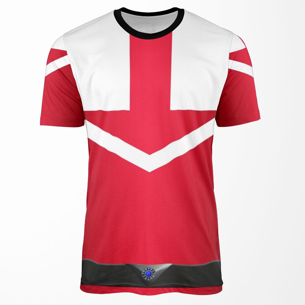 Time Force Red All-over-print T-shirt