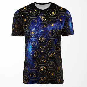 Time Lord Alphabet Blue All-over-print T-shirt