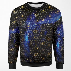 Time Lord Alphabet Blue All-over-print Unisex Sweatshirt