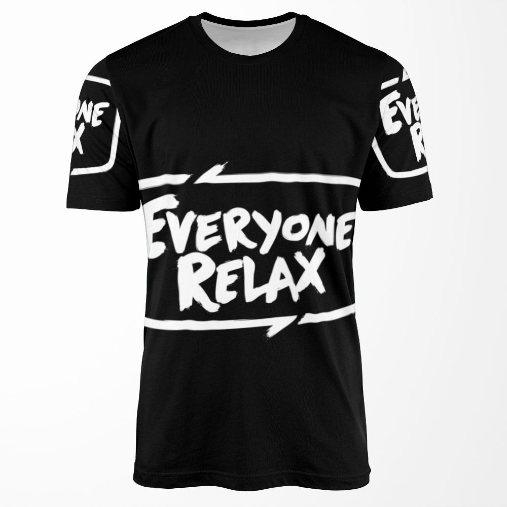 Tofop Everyone Relax White All-over-print T-shirt