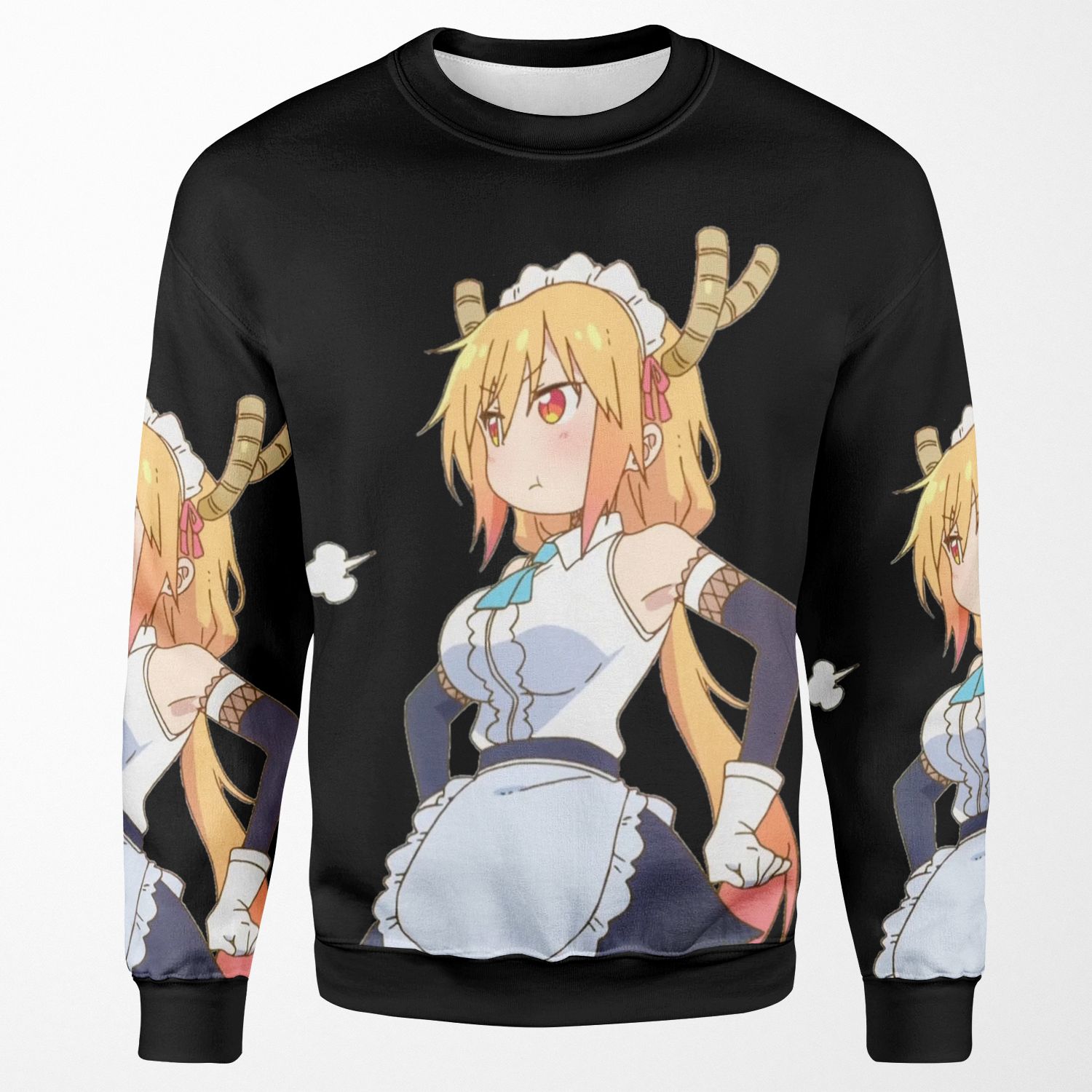 Tohru Maid Outfit Kobayashi San Chi No Maid Dragon All-over-print Unisex Sweatshirt