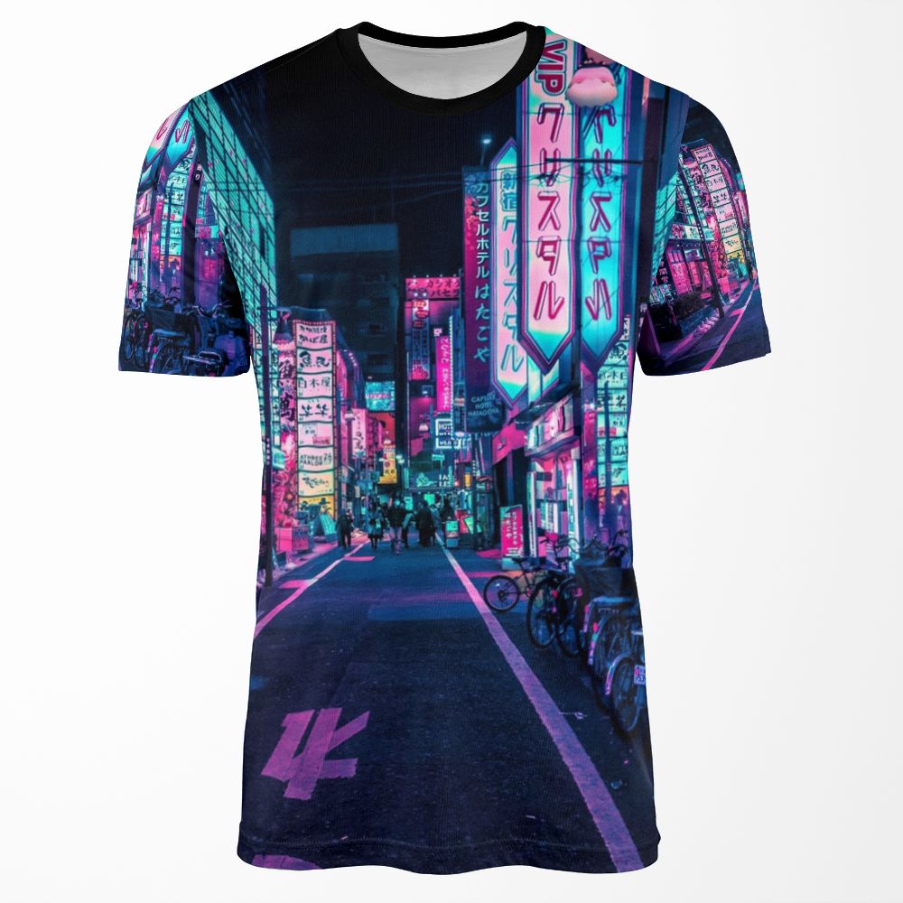 Tokyo A Neon Wonderland All-over-print T-shirt