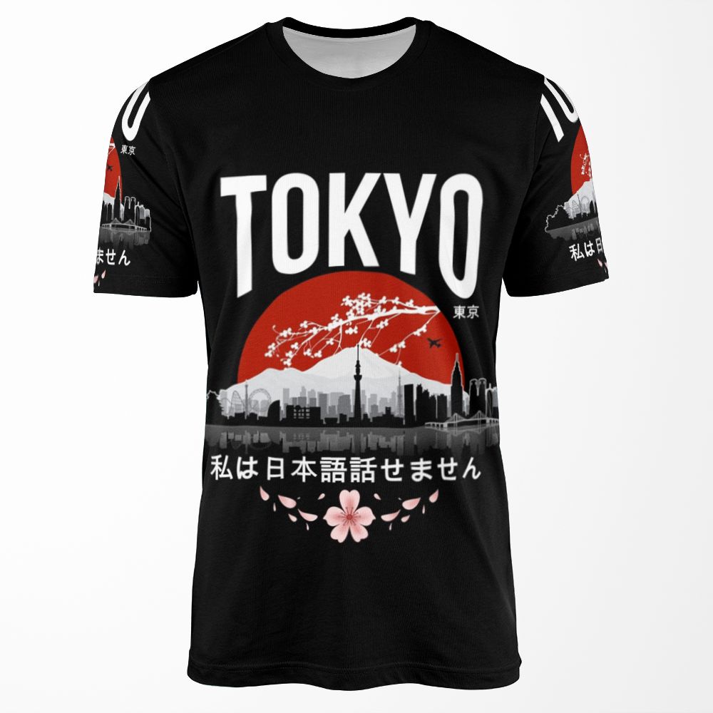 Tokyo I Don%27T Speak Japanese White Version All-over-print T-shirt