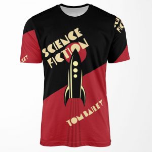 Tom Bailey Science Fiction Red And Black Large All-over-print T-shirt
